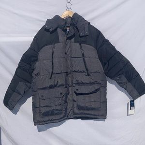 Rocawear Men’s Puffer Jacket with Detachable Hood